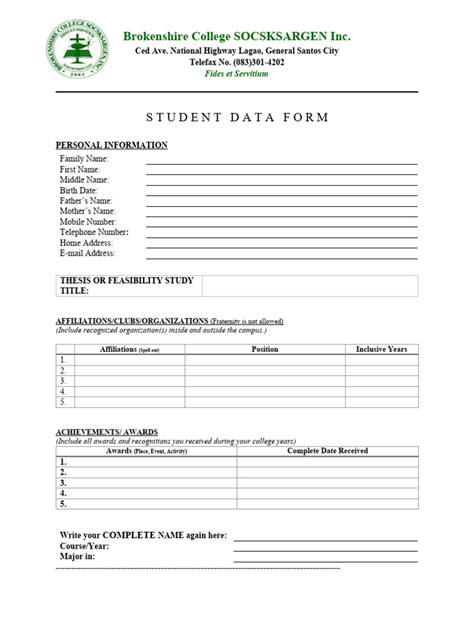 Image result for Data Form Format