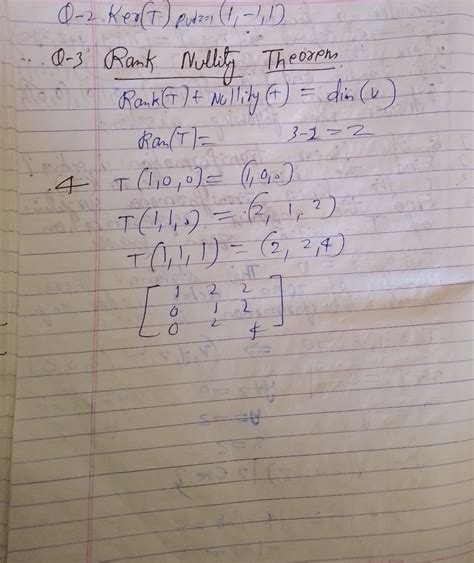 Rank nullity theorem - LECTURE NOTES FROM RESONANCE - Matheamtics ...