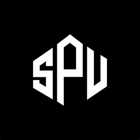 SPU Buchstaben-Logo-Design mit Polygon-Form SPU Polygon- und Würfelform ...