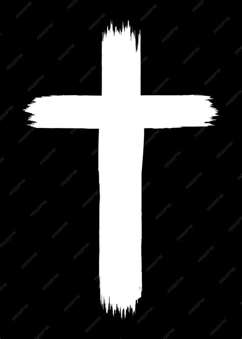 Premium Vector | Hand drawn christian cross symbol painted with ink on ...