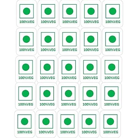 BlackDreams® self Adhesive Food Veg & Non-Veg Mark Stickers(Selection ...