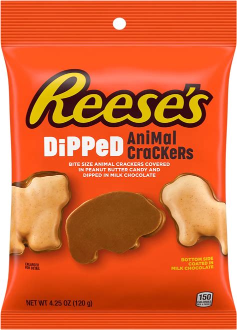 Amazon.com: REESE'S Chocolate Peanut Butter Dipped, Animal Crackers ...