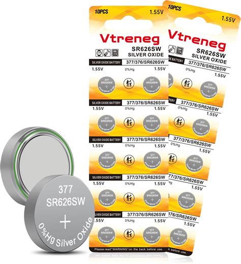 Amazon.com: POWEROWL SR626SW 377 Watch Battery 24 Pack - High Capacity ...