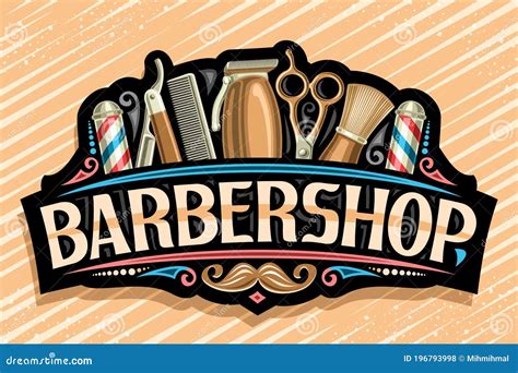 Vector logo for Barbershop stock vector. Illustration of decorative ...