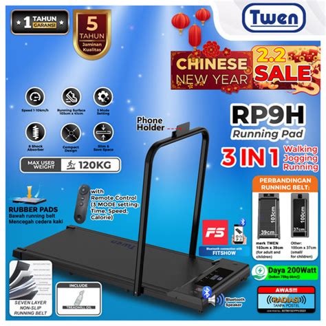 Jual Free Rakit Twen RP9H RunningPad Treadmill Elektrik Motorized ...