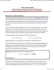 Image result for Calc 3 Vector-Valued Functions