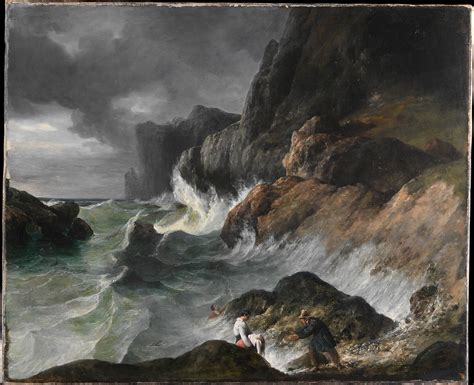 Horace Vernet (French, 1789–1863) | Stormy Coast Scene after a ...