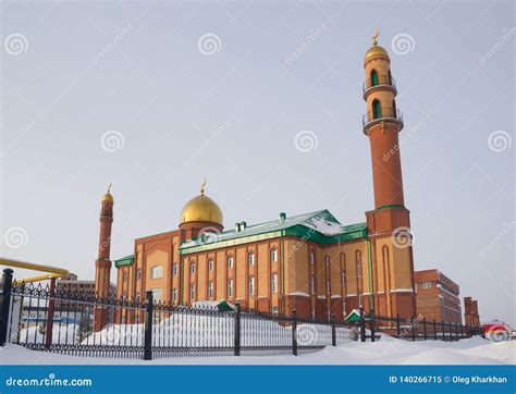 New Mosque in Novosibirsk, Russian Federation. Stock Image - Image of ...