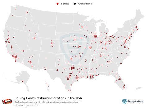 List of all Raising Cane's restaurant locations in the USA - ScrapeHero ...