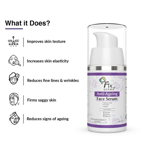 Buy FIXDERMA ANTI AGEING FACE SERUM WITH HYALURONIC ACID - 15 G Online ...