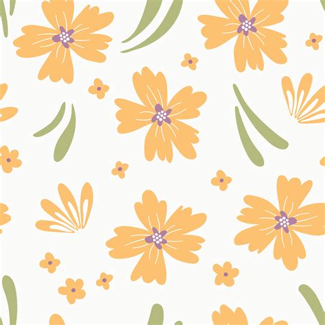 Seamless pattern with cute flowers. Design for fabric, textile ...
