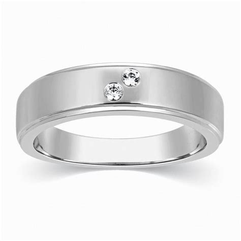 2 Diamond Platinum Wedding Band for Men SJ PTO 261 in India