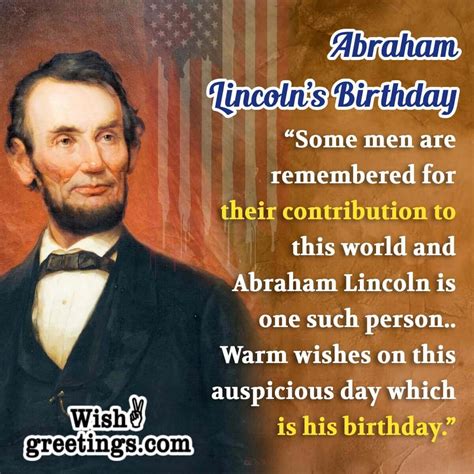 Abraham Lincoln’s Birthday Wishes Messages - Wish Greetings