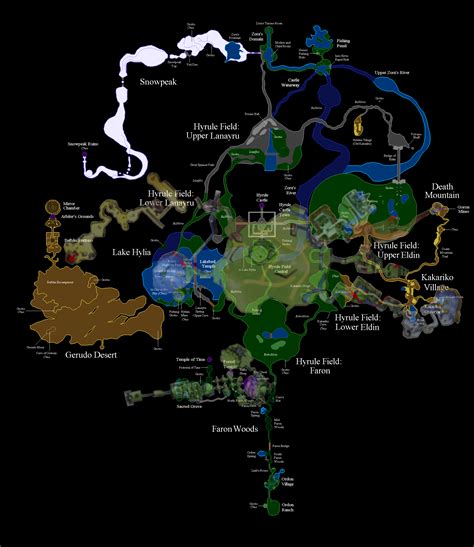 Map of Hyrule from The Legend of Zelda: Twilight Princess