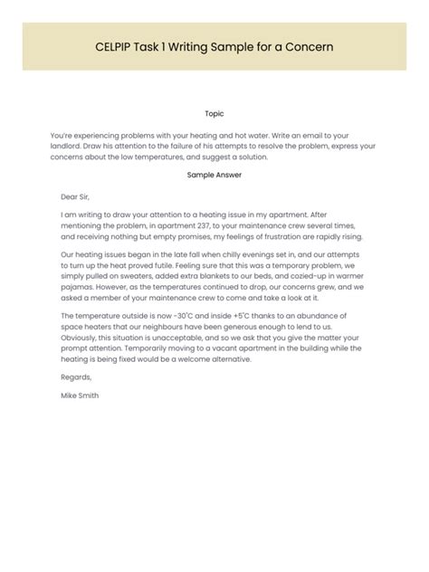 Image result for CELPIP Writing Letter Samples