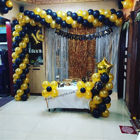 Happy Birthday Golden & Black Theme Decoration (P86). – Tricity 24