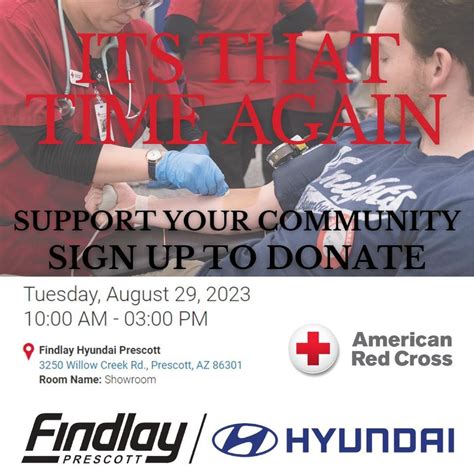 August Blood Drive , Findlay Hyundai Prescott, August 29 2023 ...