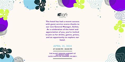 Aloft Celebration Event, Aloft Denver Airport at Gateway Park, Aurora ...