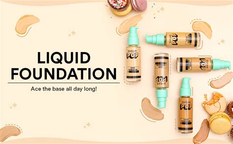 Buy SUGAR POP Liquid Foundation - 01 Cashew - 30 ml | Water Resistant ...