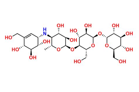 Acarbose EP Impurity C | CAS No- 610271-07-3 | Acarbose 1,1-α,α ...