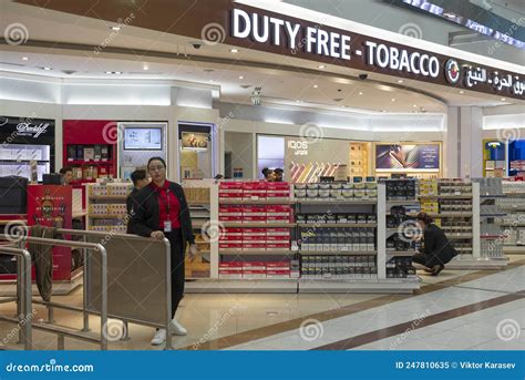 Tobacco Section of Duty Free Shop at Dubai International Airport ...