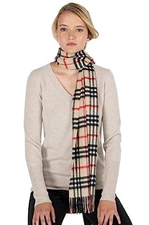 Buy JENNIE LIU Unisex Watermark Cashmere Woven Scarf (CamelPlaid) at ...
