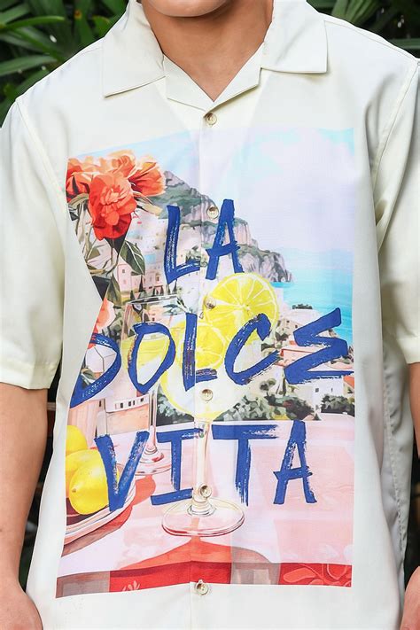 Yellow Vintage Print Classic Relaxed Fit Resort Shirt – House of Koala