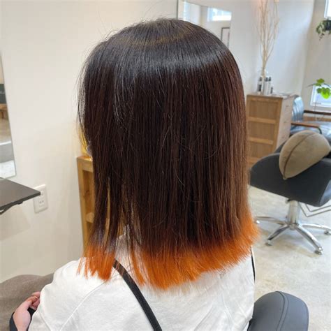 アディクシーペールオレンジでグラデーションカラー | 高槻市津之江町美容院H i t o | 高槻市津之江町美容室H i t o(ヒト)