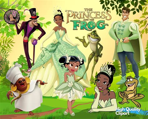 A high-quality clipart image featuring characters from 'The Princess ...