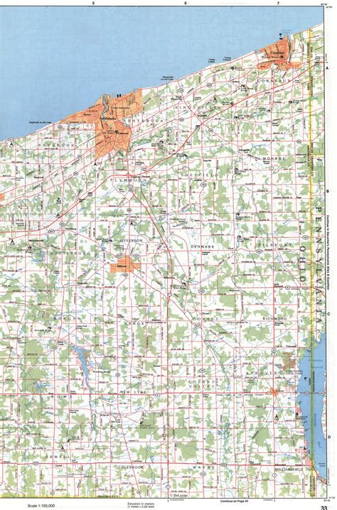 Northeastern Ohio map. Map of Northeast Ohio with all cities and towns ...