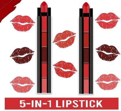 GULGLOW 5in1 Non Transfer & Kiss Proof Soft Touch Multi Shades Lipstick ...