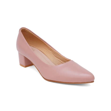 Buy SHUZ TOUCH Solid Heel Bellerina Peach Online
