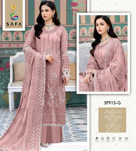 915G Safa Creation Diamond Pakistani Salwar Suits – Heriska