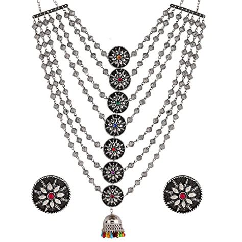 Shining Diva Oxidised Jewellery Set | UrbanThreads | UrbanThreads.in