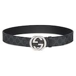 Men's Black Gucci Signature Leather Belt | GUCCI® US