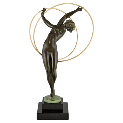 Art Deco Style Sculpture Dancing Nude with Balls by Denis for Max Le Verrier For Sale at 1stDibs ...