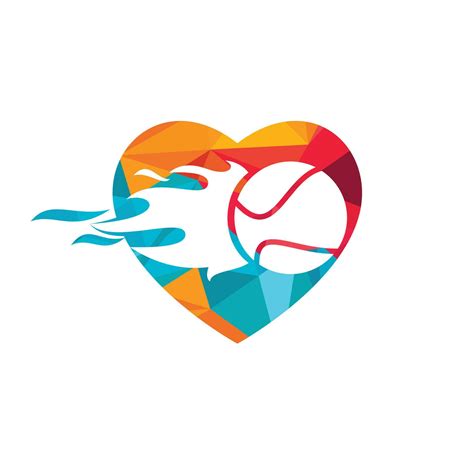 Love tennis logo design. Tennis sports logo concept. 12997742 Vector ...