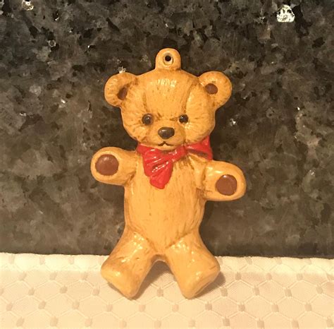 Teddy Bear Porcelain Christmas Ornament