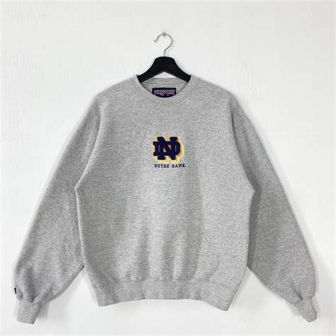 Vintage 90s University Notre Dame Sweatshirt Notre Dame Crewneck Notre ...