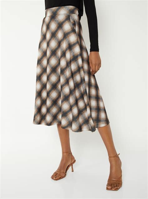 Buy Women Checked A-line Midi Skirt Online at just Rs. 999.0 ...