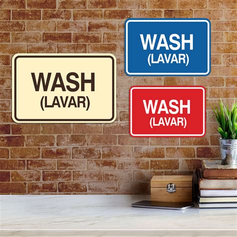 Signs ByLITA Classic Framed Wash (Lavar) Wall or Door Sign | eBay