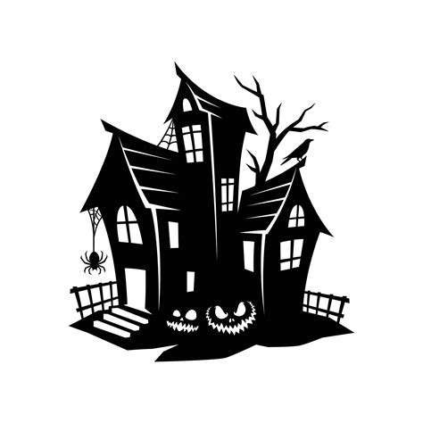 Printable Haunted House Silhouette