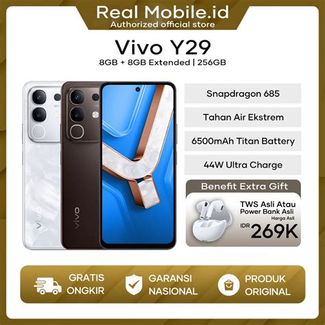 Jual Hp Vivo Y29 8/128 8/256 6500mAh Tahan 3 Snapdragon 685 Hari ...