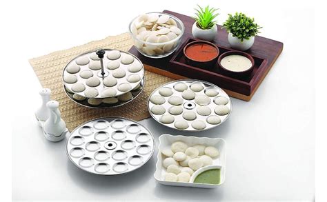 Boxn Non Stick Stainless Steel 4 Plates Idli Plates Idli Maker Idli ...