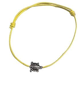 Buy GURJARI JEWELLERS Adjustable Yellow Thread Anklet with Oxidised ...