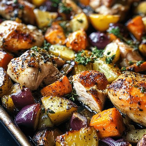 Easy One-Pan Roasted Chicken & Veggies Recipe
