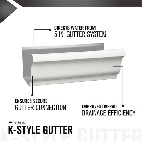 Amerimax 5-in x 120-in White Aluminum K style Gutter in the Gutters ...
