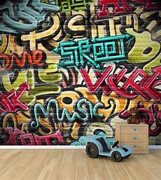 Graffiti Wall Murals by Graffiti Wall Wallpaper Mural Style 2 Childrens Bedroom Graffiti Wall Murals