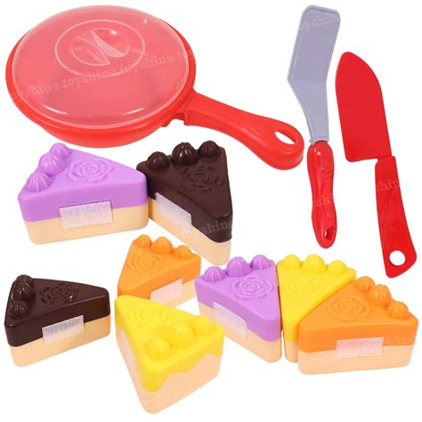 Buy Toyshine Pack of 10 Pastries Toy Set with Pan | Pretend Play Food ...