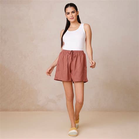 Comfy Vibes All Day Shorts-NYS035-Brick – Nykd by Nykaa